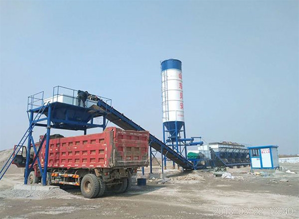 WDJ400型穩定土拌合站寧波工地